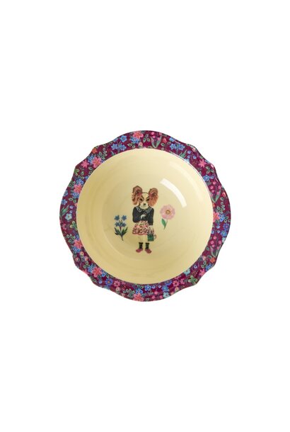 Melamine bowl Vintage Nathalie Lete bordeaux
