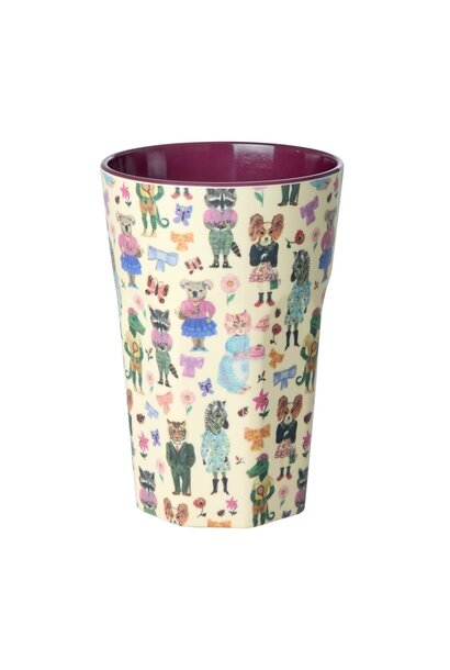 Melamine Tall cup Nathalie Lete bordeaux