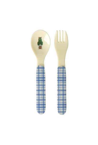 Melamine kids cutlery Nathalie Lete blue