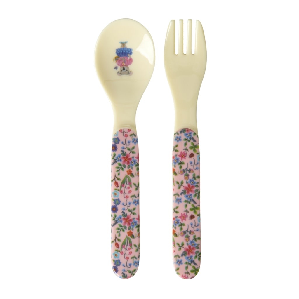 Rice Melamin kids besteck Nathalie Lete pink