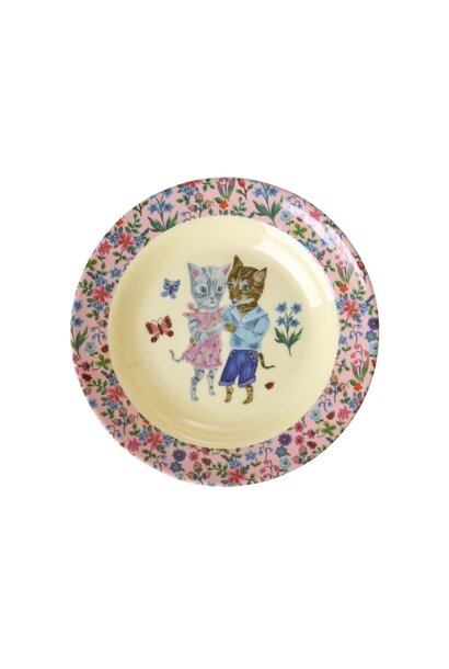 Melamine kids bord 250ml Nathalie Lete pink