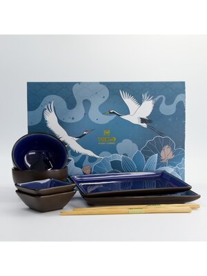 Tokyo Design Studio Sushi giftset Glassy blue set/8