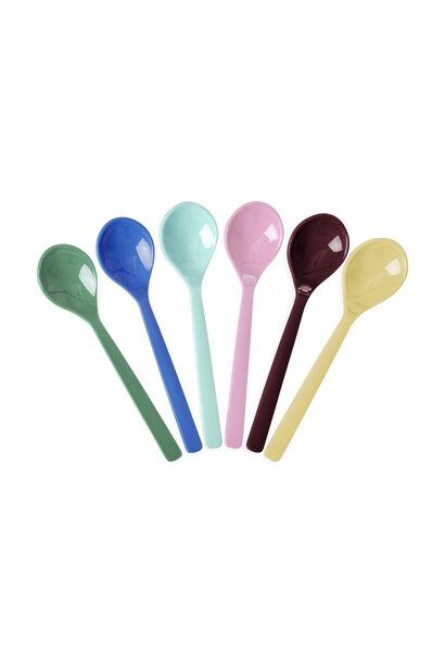 Melamine korte lepels Show Your Colors set/6