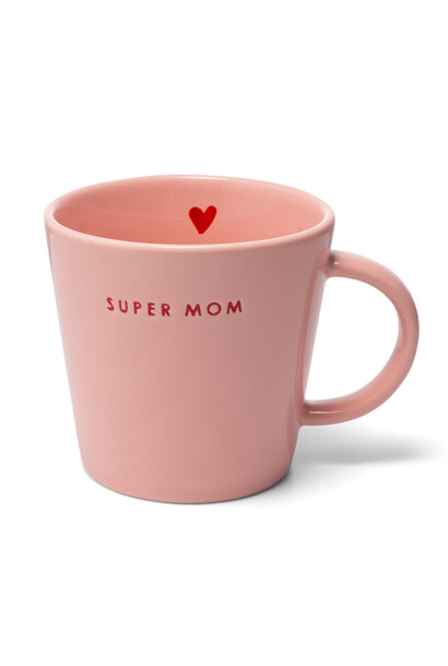 Thee kop 350ml SUPER MOM pink