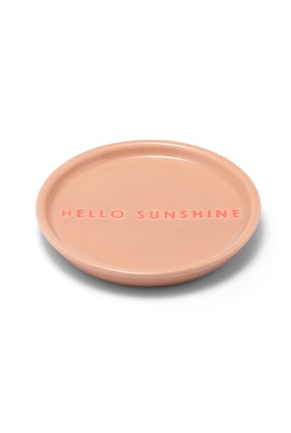 Petit four bord HELLO SUNSHINE beige ø8.5cm