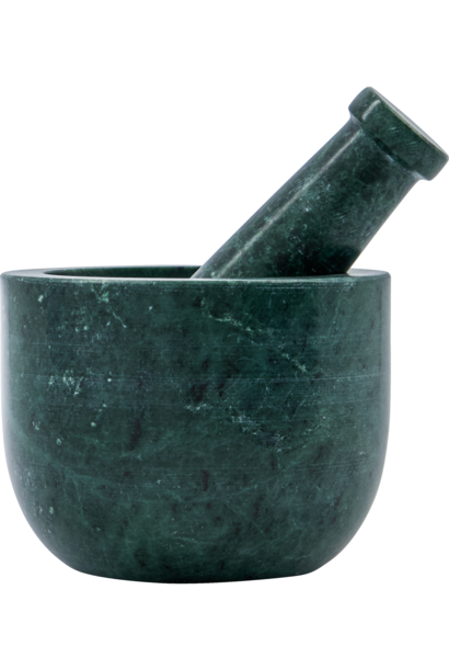 Vijzel met  stamper Arb dark green - h: 7.8cm, d: 10cm
