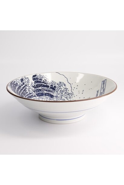 Ramen kom 1400ml Hokusai blue/white 24x7.5cm