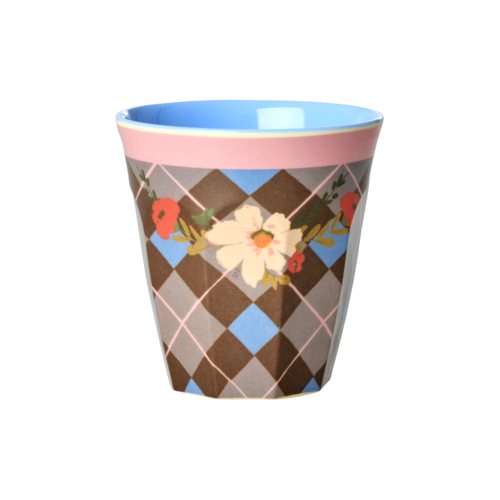 Rice Melamine beker medium Gorgeous Tile 250ml Rice Melamine beker medium Gorgeous Tile 250ml
