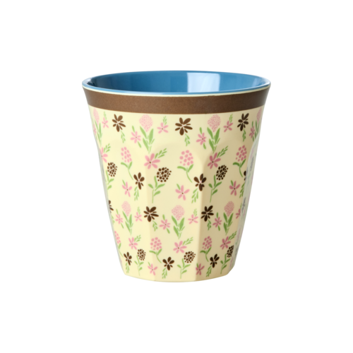 Rice Melamine beker medium Hacienda Flower 250ml Rice Melamine beker medium Hacienda Flower 250ml