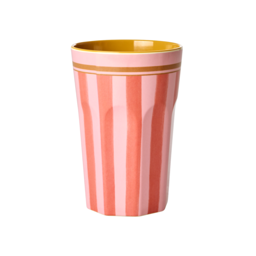 Rice Melamine Tall beker Organic Stripes 400ml Rice Melamine Tall beker Organic Stripes 400ml