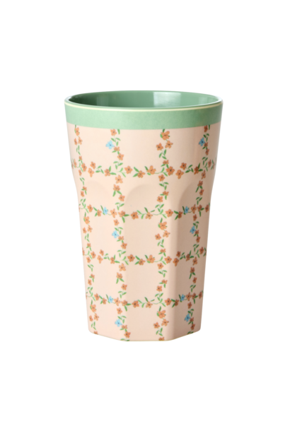 Melamine Tall beker Checkered Stencil 400ml