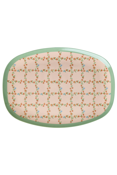 Melamine ovaal bord Checkered Stencil