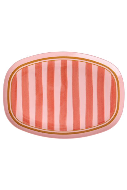 Melamine ovaal bord Organic Stripes