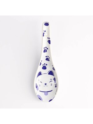 Tokyo Design Studio Kawaii Blue Maneko lepel 13.8x4.8cm