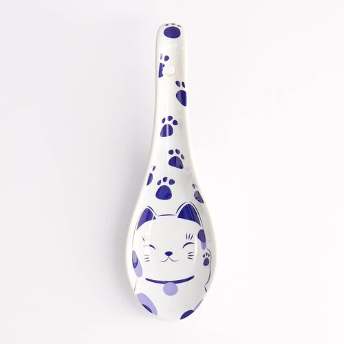 Tokyo Design Studio Kawaii Blue Maneko lepel 13.8x4.8cm Tokyo Design Studio Kawaii Blue Maneko lepel 13.8x4.8cm