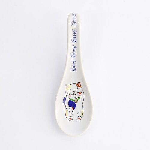 Tokyo Design Studio Kawaii Lucky Cat Neko Blue Fish lepel 13.8x4.8cm Tokyo Design Studio Kawaii Lucky Cat Neko Blue Fish lepel 13.8x4.8cm