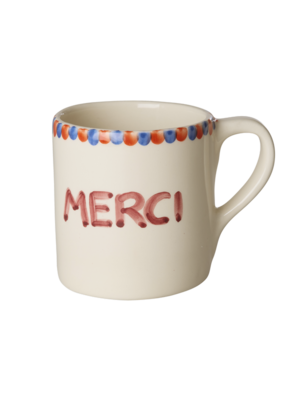 Rice Mok Merci 420ml - handpainted aardewerk