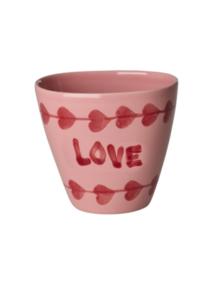 Rice Mok ovaal Love 300ml - handpainted aardewerk