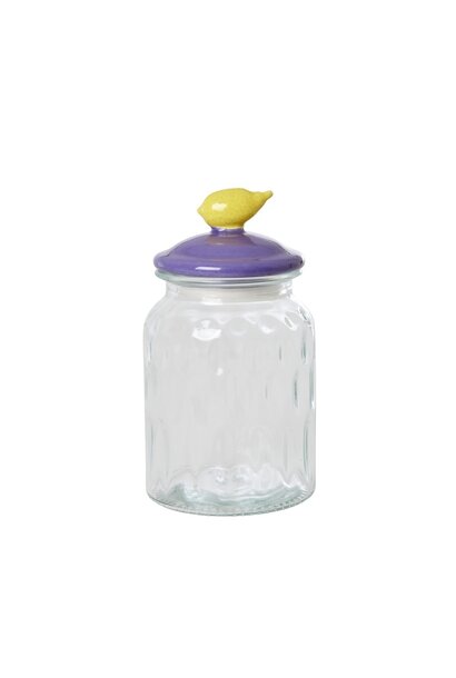 Voorraadpot glas met Lemon deksel medium