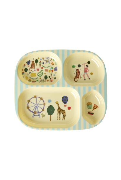 Melamine Kids 4vaks bord Fun Fair mint