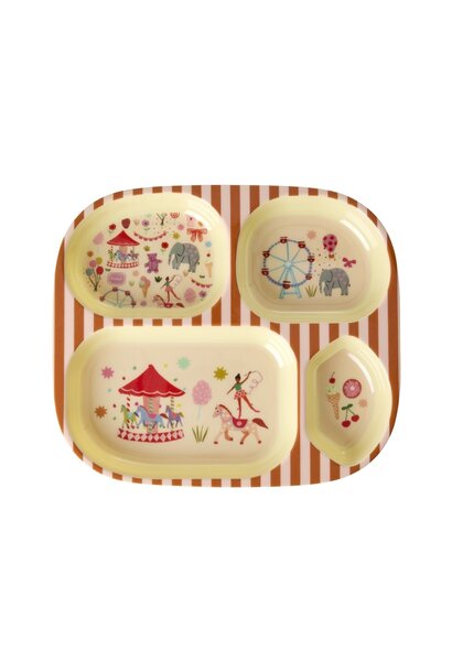 Melamine kids 4vaks bord Fun Fair pink