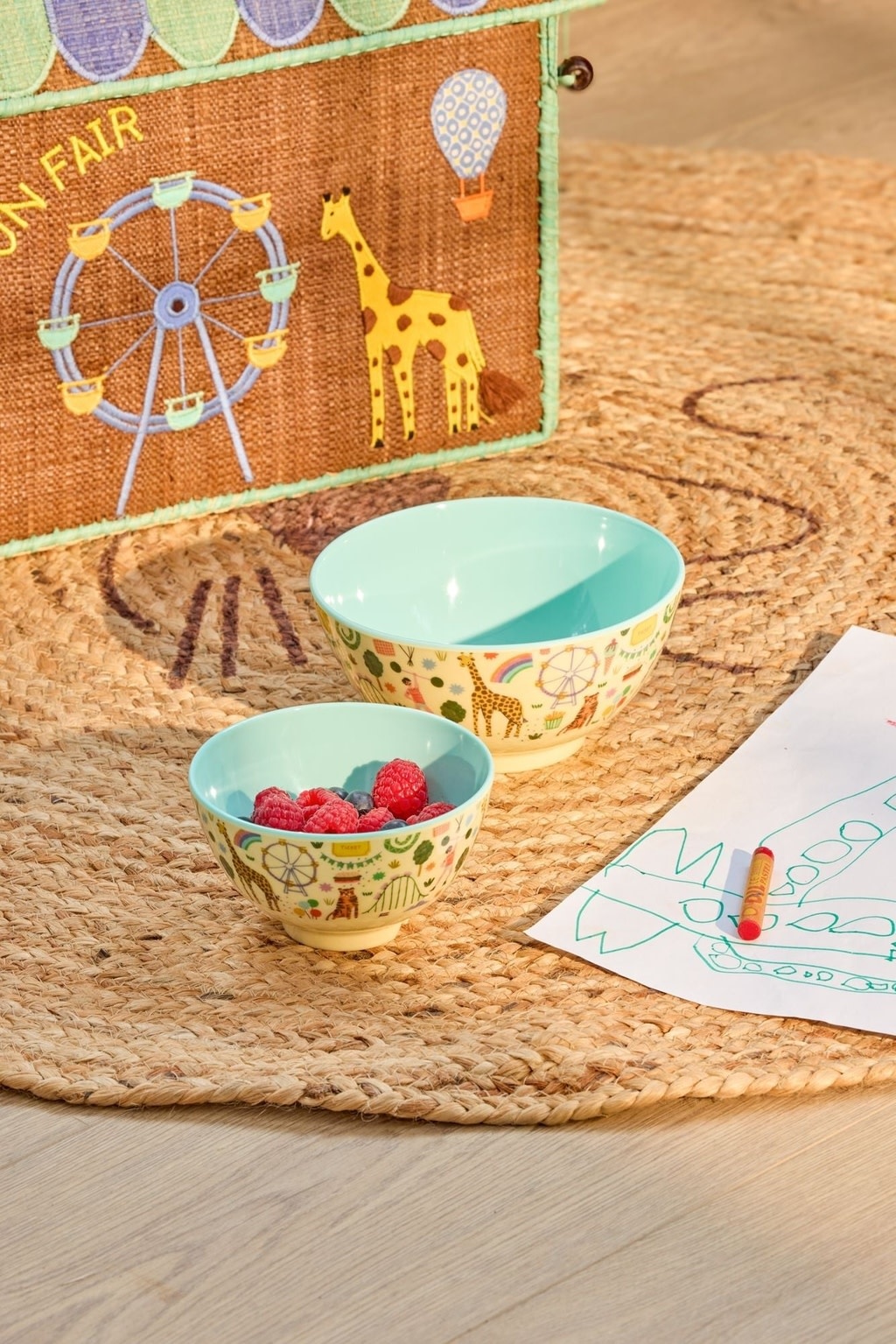 Melamine kom small Fun Fair mint 300ml-2