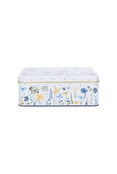 Blik rechthoekig Wild Flowers - 19x15cm