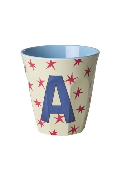 Melamine beker letter A Stars medium 250ml