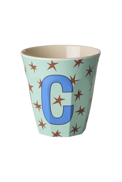 Melamine beker letter C Stars medium 250ml