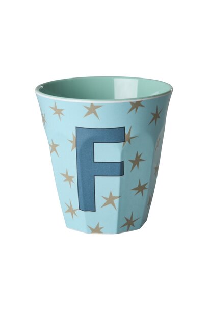 Melamine beker letter F Stars medium 250ml