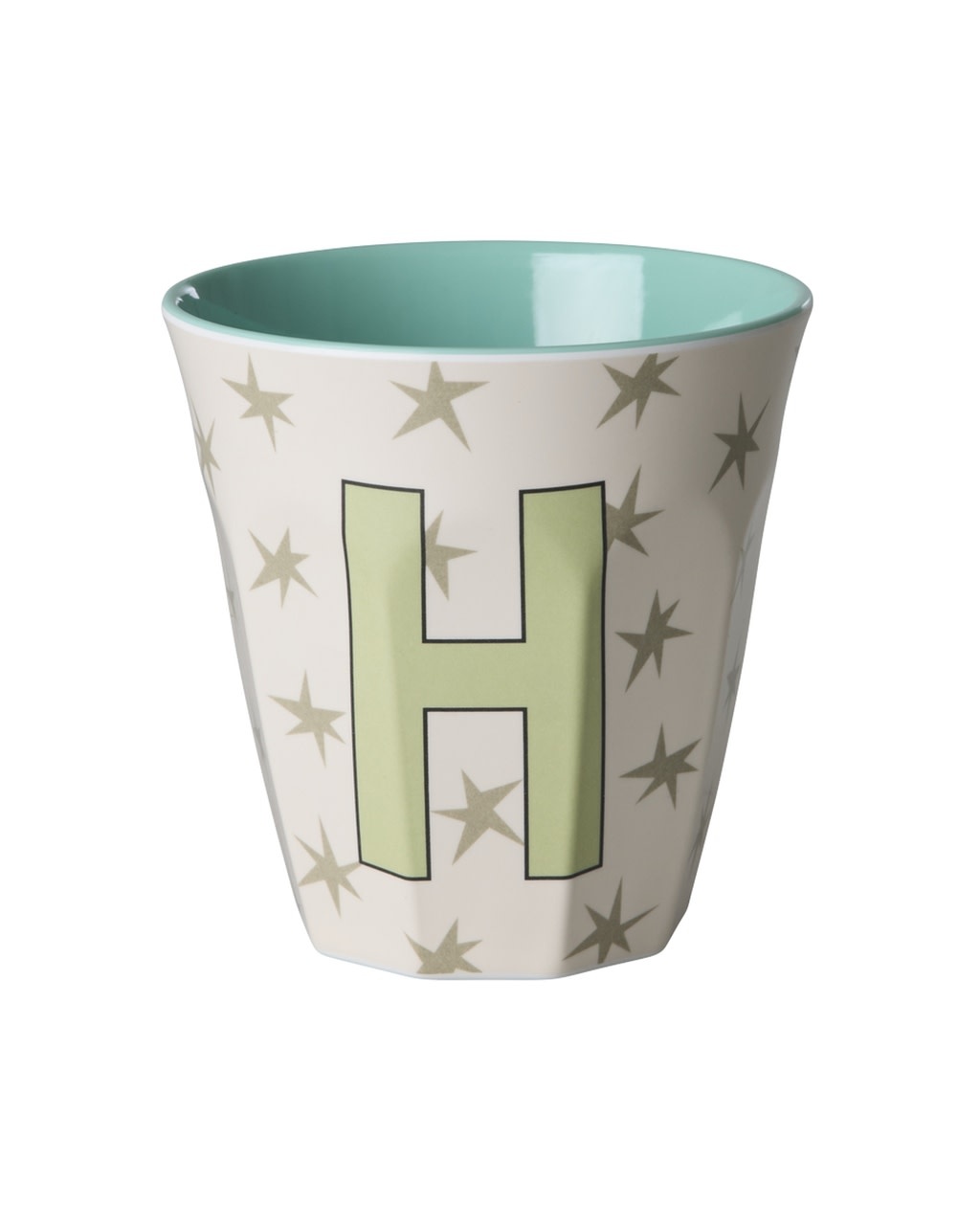 Melamine beker letter H Stars medium 250ml-1