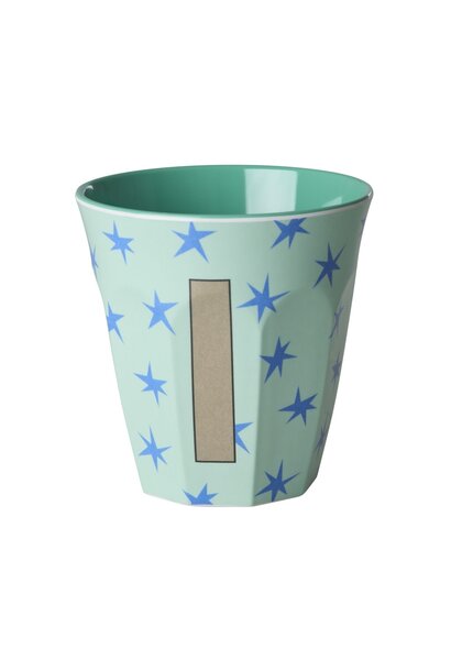 Melamine beker letter I Stars medium 250ml