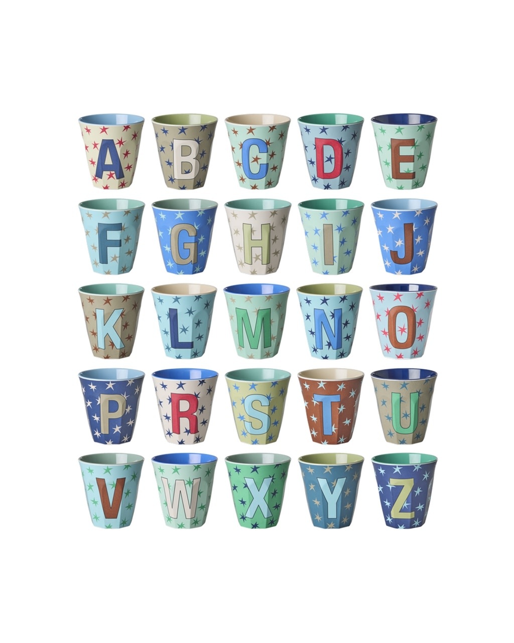 Melamine beker letter L Stars medium 250ml-2