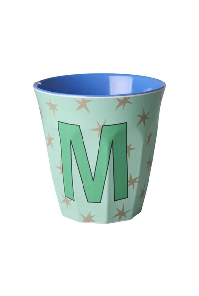 Melamine beker letter M Stars medium 250ml