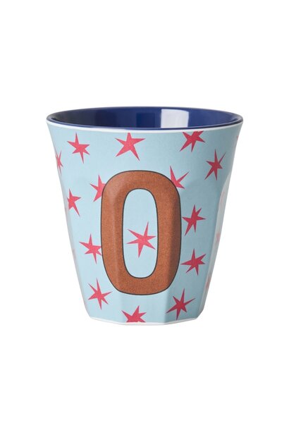 Melamine beker letter O Stars medium 250ml