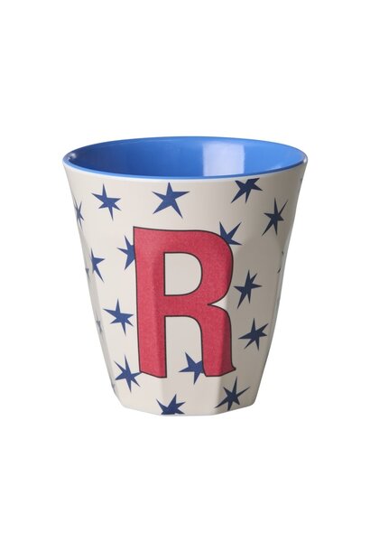 Melamine beker letter R Stars medium 250ml