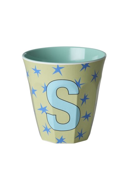 Melamine beker letter S Stars medium 250ml