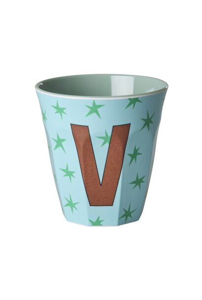 Melamine beker letter V Stars medium 250ml