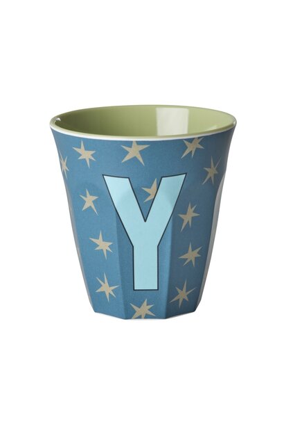 Melamine beker letter Y Stars medium 250ml