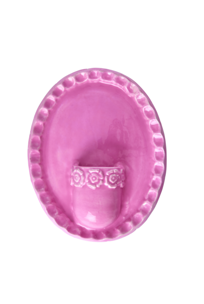 Wand vaas pink - vaas hoogte 6cm metaal