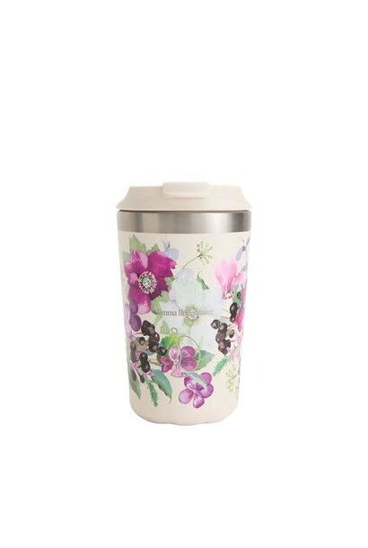 Chilly's Coffee Cup 340ml Winter Flowers - leakproof - Emma Bridgewater
