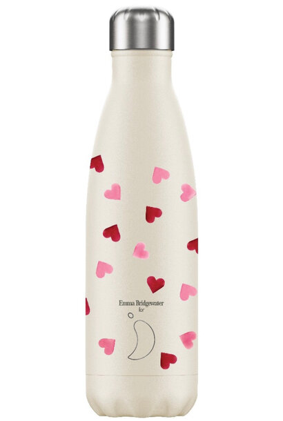 Chilly's Bottle 500ml Pink Hearts - Emma Bridgewater