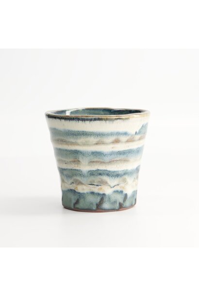 Beker Craft green / beige 300ml - 9x9cm