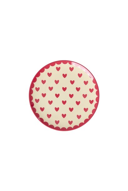 Melamine dessert bord Favorite Hearts red kiss