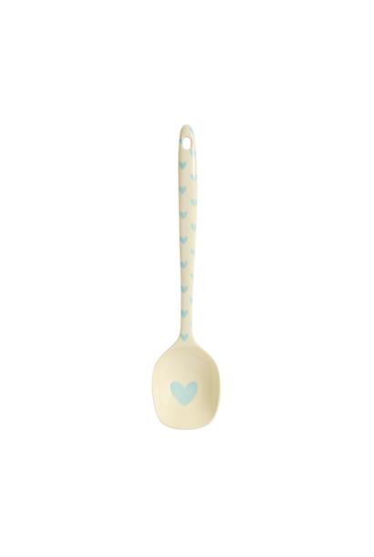 Melamine kook lepel Favorite Hearts dark mint