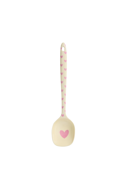 Melamine kook lepel Favorite Hearts dark pink