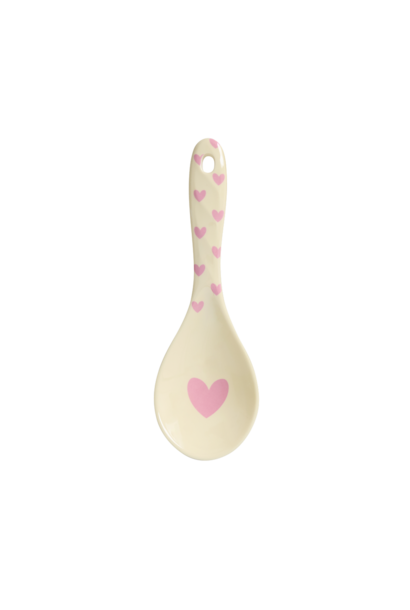 Melamine opschep lepel Favorite Hearts dark pink