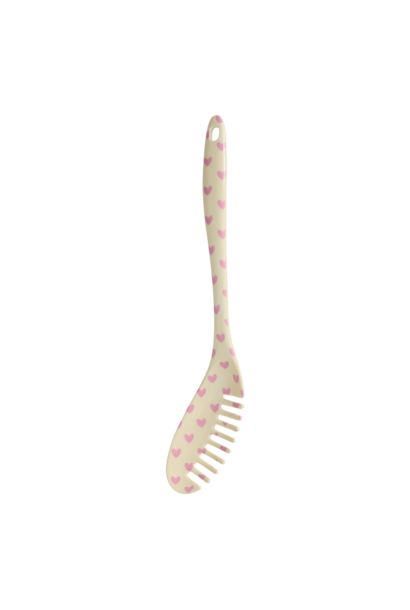Melamine pasta lepel Favorite Hearts dark pink