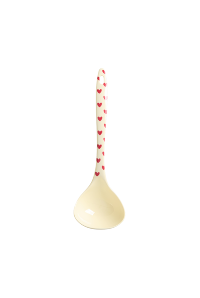 Melamine soep lepel Favorite Hearts red kiss