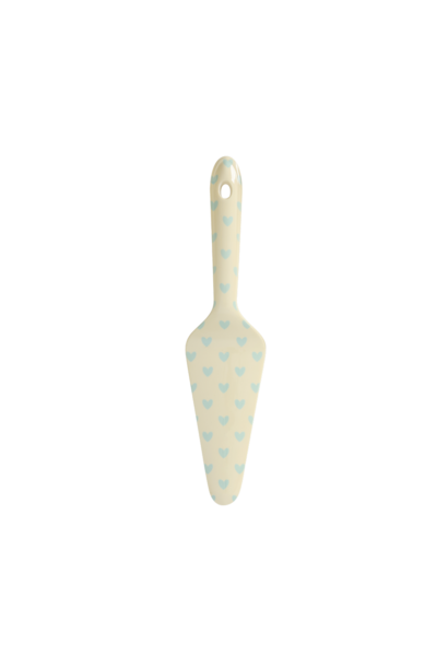 Melamine taartschep Favorite Hearts dark mint